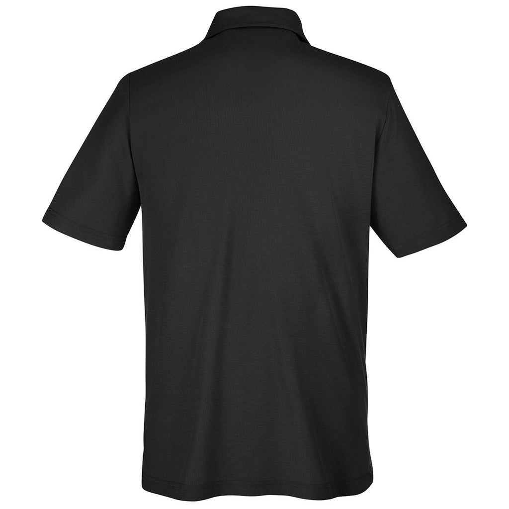 Core 365 Men's Black Fusion ChromaSoft Pique Polo