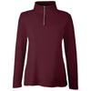 Core 365 Women's Burgundy Fusion ChromaSoft Pique Quarter-Zip