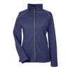 Core 365 Women's Classic Navy Techno Lite Three-Layer Knit Tech Shell