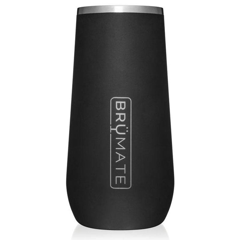 BruMate Matte Black Champagne Flute 12 oz