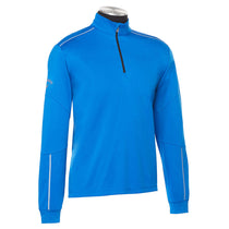 Callaway Men's Magnetic Blue Long Sleeve Water Repellent Quarter Zip Mock with Reflection