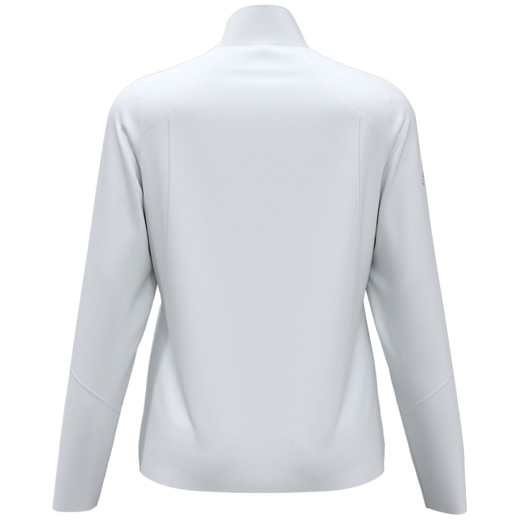 Callaway Women's White Long Sleeve Quarter Zip Mock with Reflective Tape