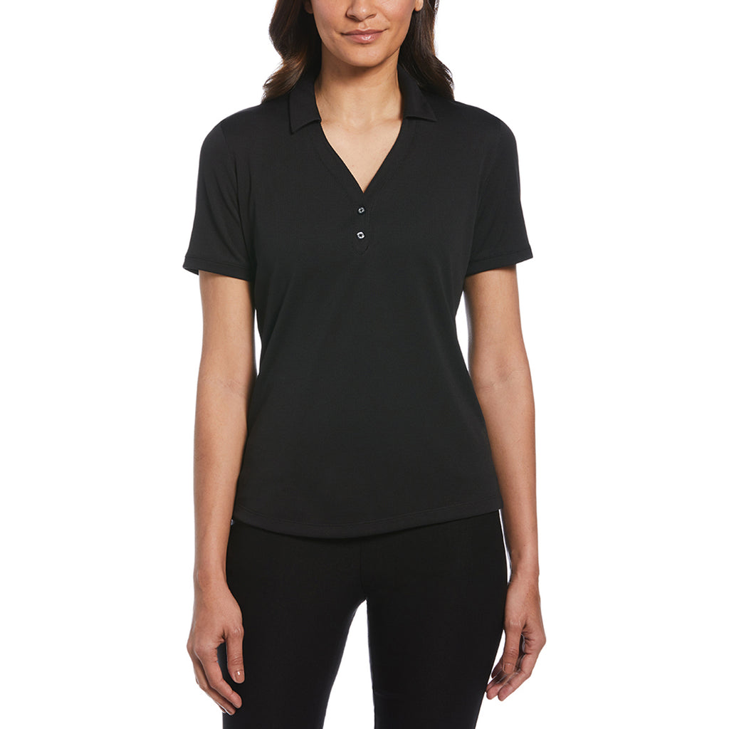 Callaway Women's Black Micro Texture Polo