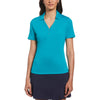 Callaway Women's Tile Blue Micro Texture Polo