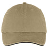 Port & Company Khaki/Black Washed Twill Sandwich Bill Cap