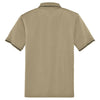 CornerStone Men's Tan/Black Select Snag-Proof Tipped Pocket Polo