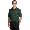 CornerStone Men's Dark Green/Black Select Snag-Proof Tipped Pocket Polo