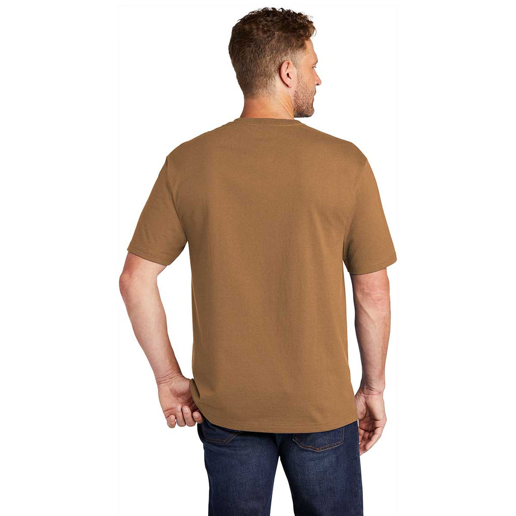 CornerStone Men's Duck Brown Workwear Short Sleeve Pocket Tee