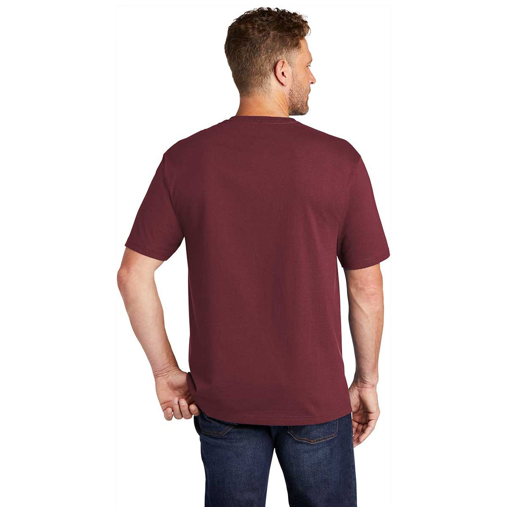 CornerStone Men's Maroon Workwear Short Sleeve Pocket Tee