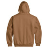 CornerStone Men's Duck Brown Heavyweight Full-Zip Hooded Sweatshirt with Thermal Lining