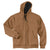 CornerStone Men's Duck Brown Heavyweight Full-Zip Hooded Sweatshirt with Thermal Lining