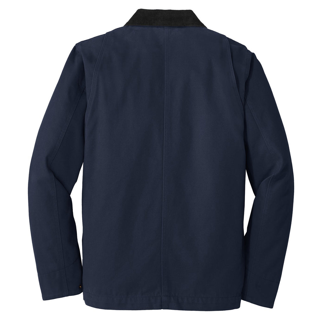 CornerStone Men's Navy Washed Duck Cloth Chore Coat