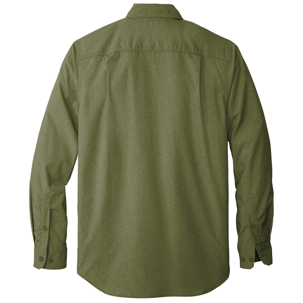 Carhartt Men's Burnt Olive Force Solid Long Sleeve Shirt