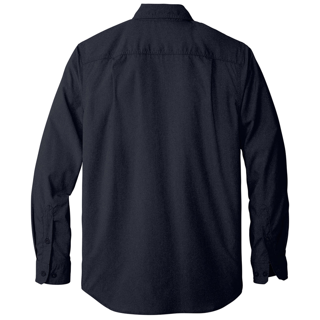 Carhartt Men's Navy Force Solid Long Sleeve Shirt