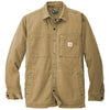 Carhartt Men's Dark Khaki Rugged Flex Fleece-Lined Shirt Jac