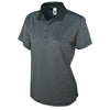 BAW Women's Dark Green/Charcoal Mini Stripe Spandex Cool Tek Polo