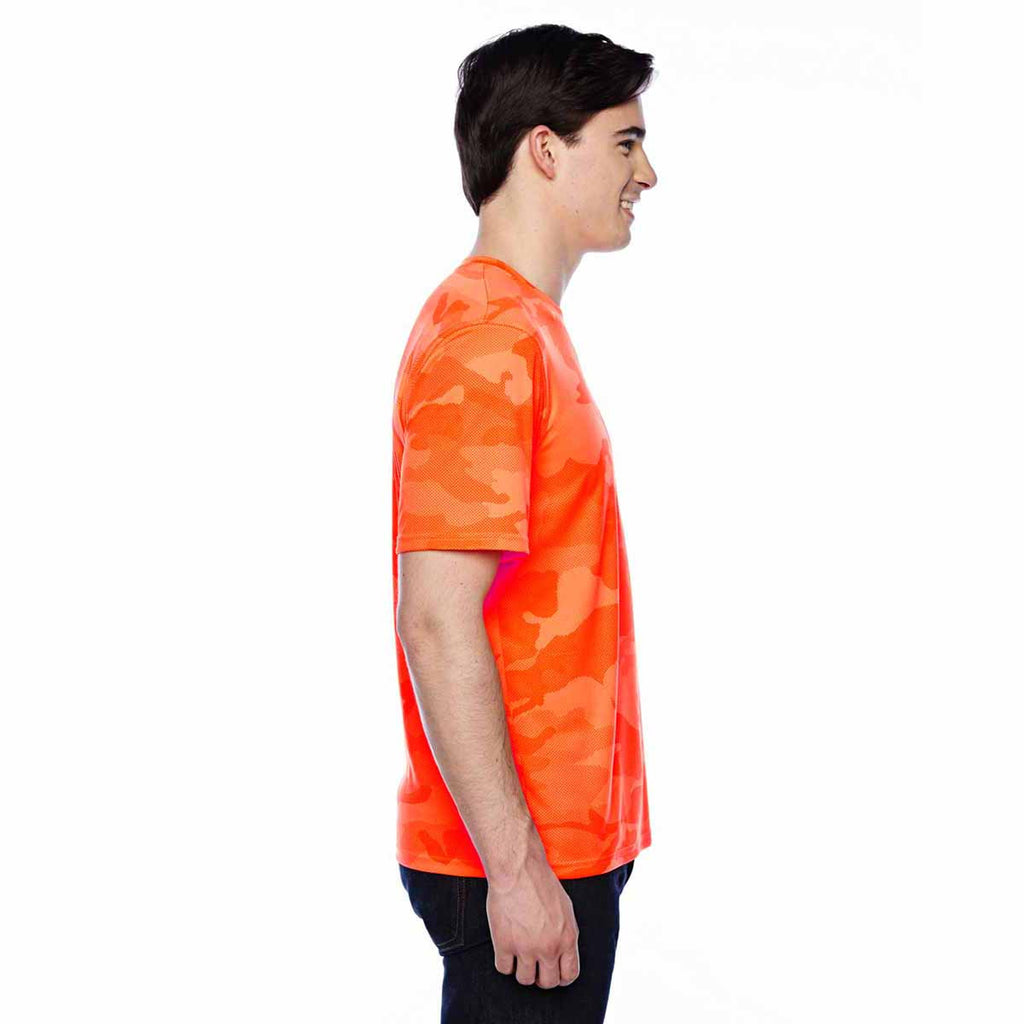 Champion Men's Safety Orange Camo Double Dry 4.1-Ounce Interlock T-Shirt