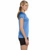 Champion Women's Light Blue Double Dry 4.1-Ounce V-Neck T-Shirt