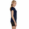 Champion Women's Navy Double Dry 4.1-Ounce V-Neck T-Shirt