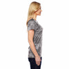 Champion Women's Stone Grey Camo Double Dry 4.1-Ounce V-Neck T-Shirt