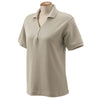 Devon & Jones Women's Stone Pima Pique Short-Sleeve Y-Collar Polo