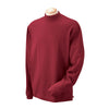 Devon & Jones Men's Crimson Sueded Cotton Jersey Mock Turtleneck