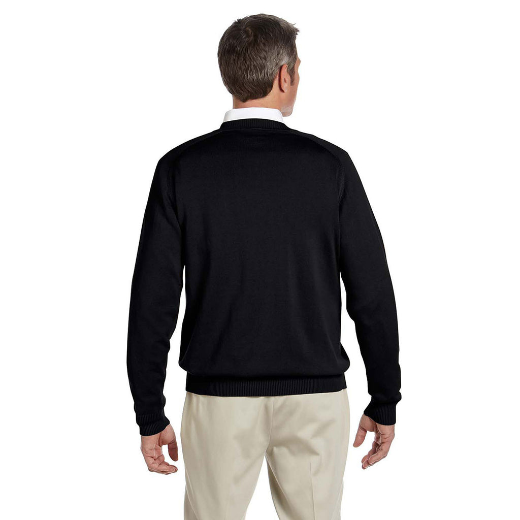 Devon & Jones Men's Black V-Neck Sweater