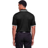 Devon & Jones Men's Black/White CrownLux Performance Plaited Tipped Polo