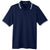 Devon & Jones Men's Navy/White CrownLux Performance Plaited Tipped Polo