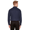 Devon & Jones Men's Navy CrownLux Performance Plaited Long Sleeve Polo