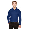 Devon & Jones Men's True Royal CrownLux Performance Plaited Long Sleeve Polo