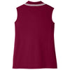 Devon & Jones Women's Burgundy/White CrownLux Performance Plaited Tipped Sleeveless Polo