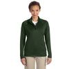 Devon & Jones Women's Forest Heather Stretch Tech-Shell Compass Quarter-Zip