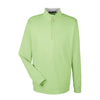 Devon & Jones Men's Lime/Grey Heather/Lime Drytec 20 Performance Quarter-zip