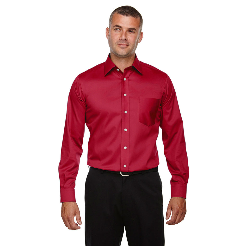 Devon & Jones Men's Red Crown Collection Solid Stretch Twill