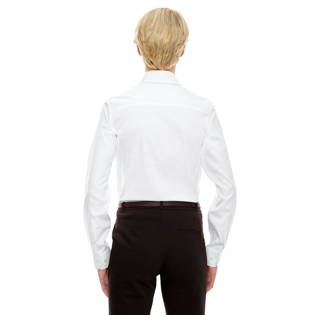 Devon & Jones Women's White Crown Collection Solid Stretch Twill