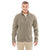 Devon & Jones Men's Khaki Heather Bristol Full-Zip Sweater Fleece Jacket