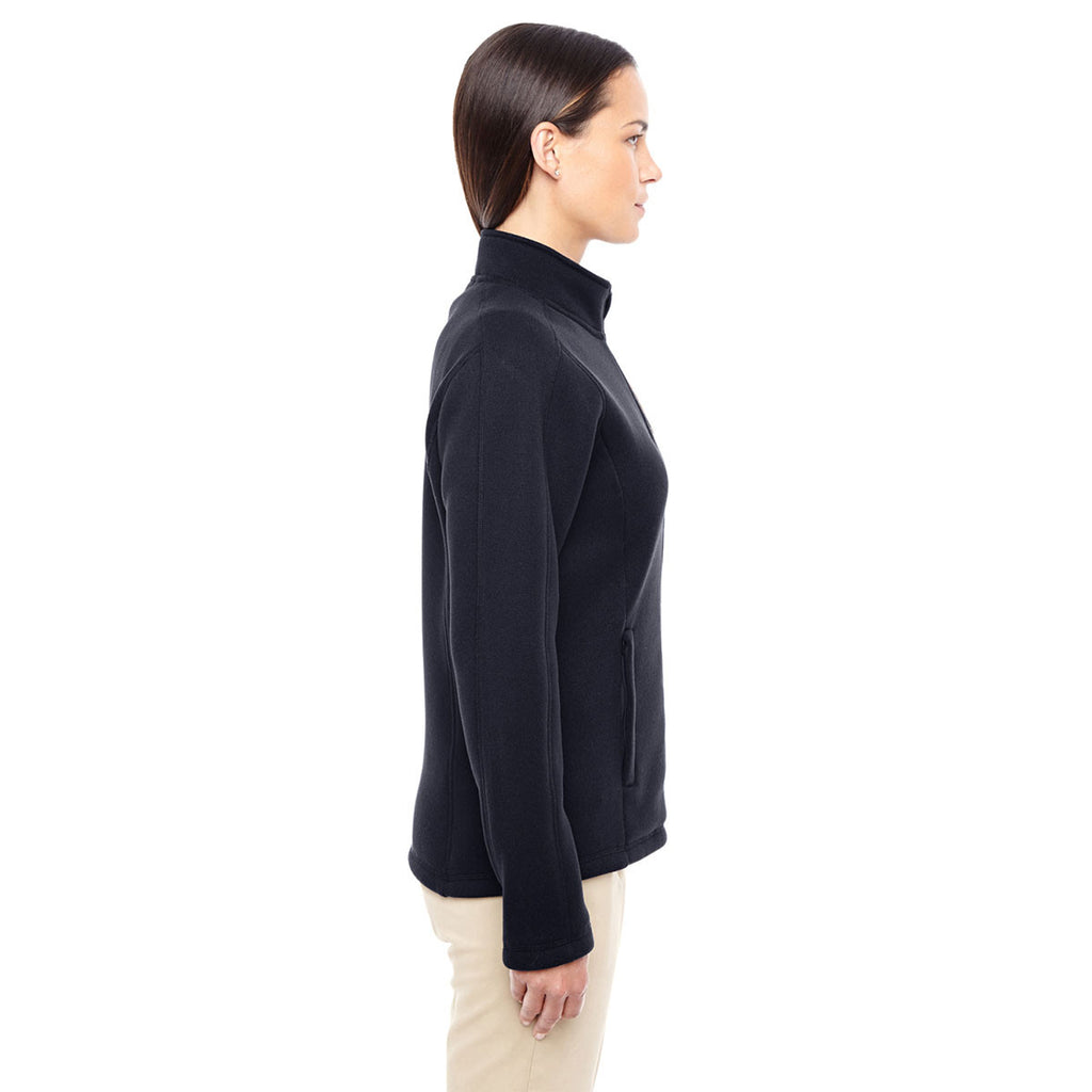 Devon & Jones Women's Black Bristol Full-Zip Sweater Fleece Jacket