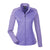 Devon & Jones Women's Grape/Grape Heather Newbury Colorblock Melange Fleece Full-zip