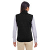 Devon & Jones Women's Black Heather Newbury Melange Fleece Vest