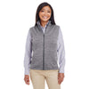 Devon & Jones Women's Dark Grey Heather Newbury Melange Fleece Vest