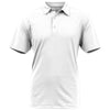 BAW Men's White Solid Spandex Polo