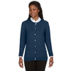 Devon & Jones Women's Navy Perfect Fit Ribbon Cardigan