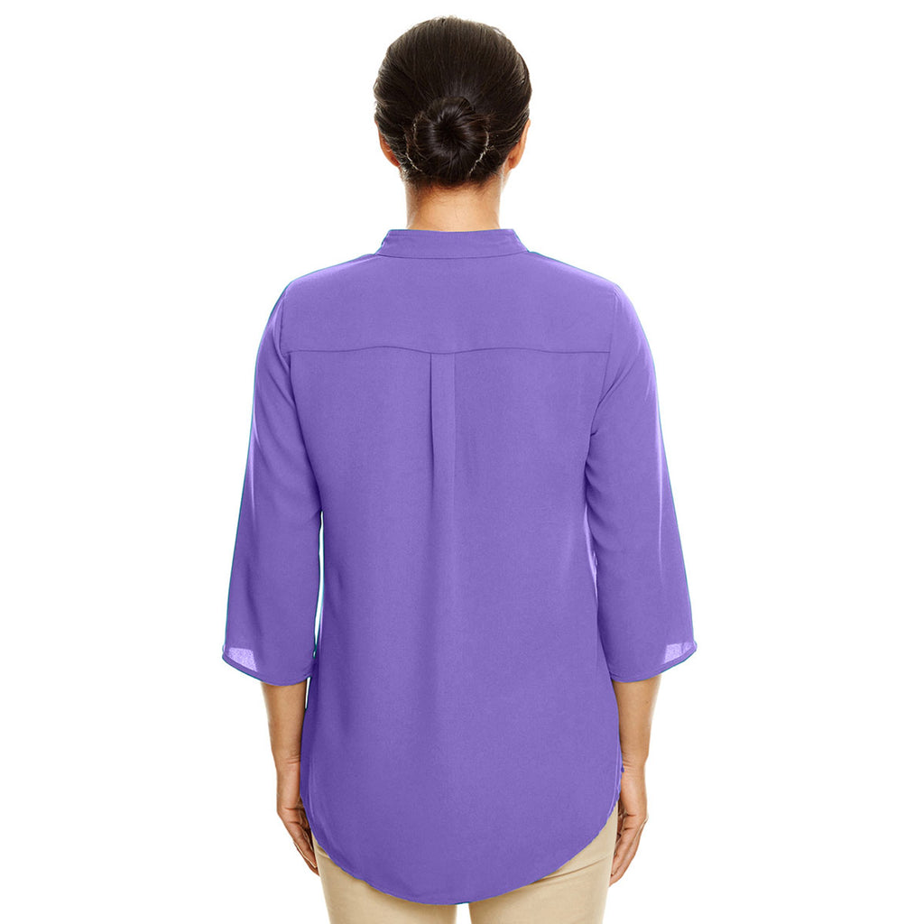 Devon & Jones Women's Grape Perfect Fit 3/4-Sleeve Crepe Tunic