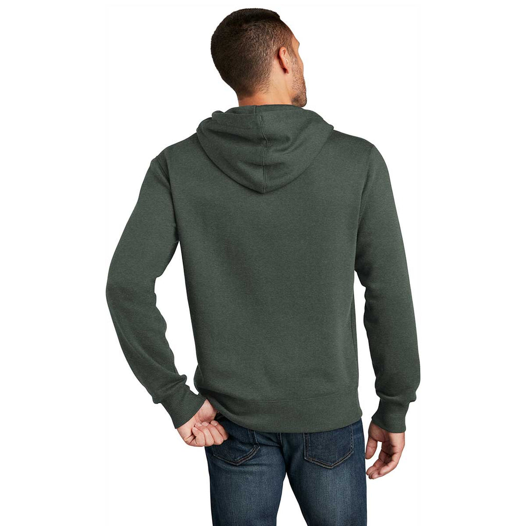 District Men's Heathered Forrest Green Perfect Weight Fleece Hoodie