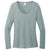 District Women's Flint Blue Heather Perfect Tri Long Sleeve V-Neck Tee