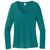 District Women's Heathered Teal Perfect Tri Long Sleeve V-Neck Tee