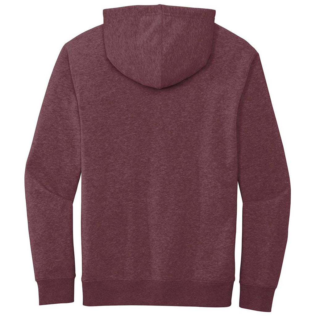 District Men's Heathered Cardinal V.I.T. Fleece Hoodie