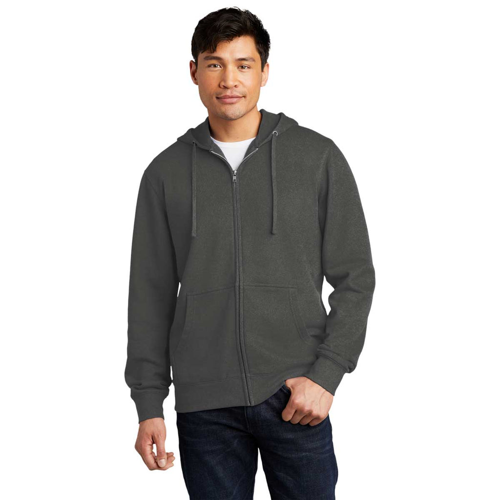 District Men's Charcoal V.I.T. Fleece Full-Zip Hoodie