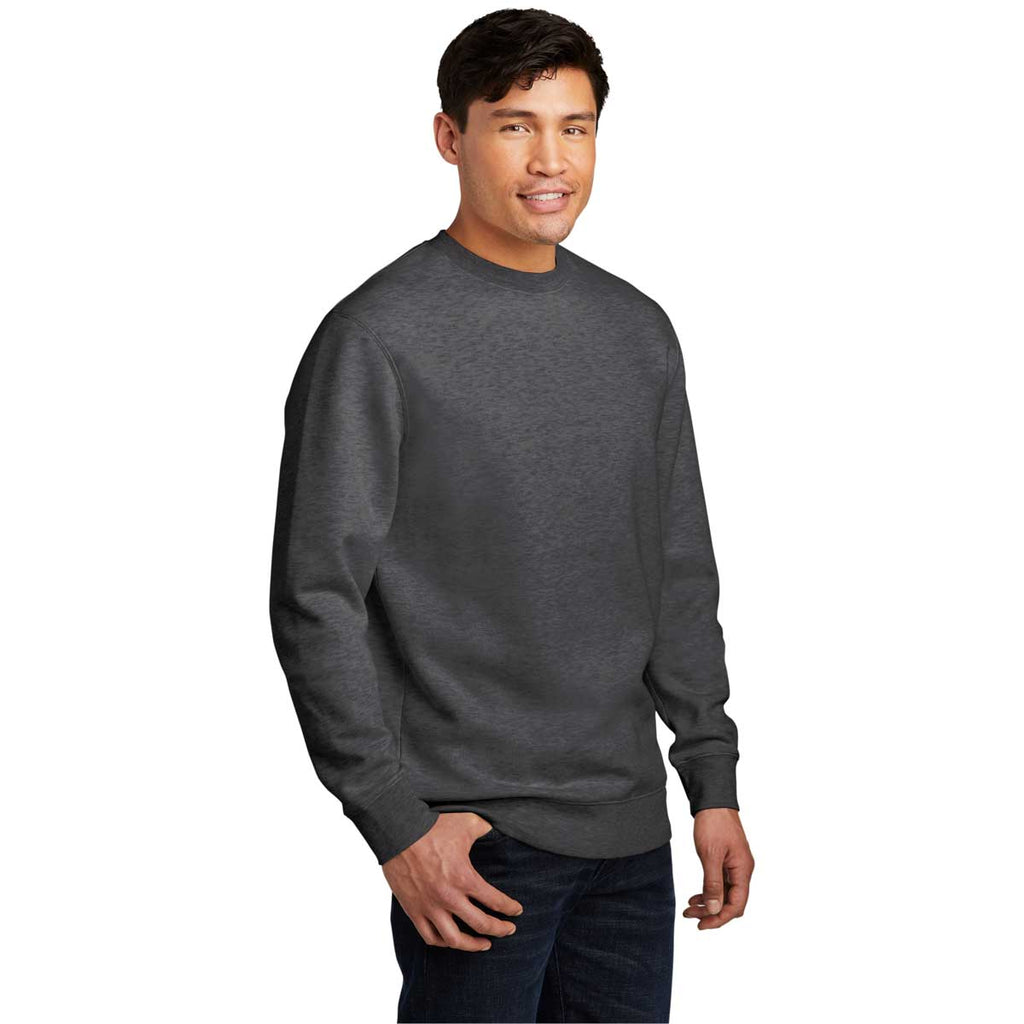 District Men's Heathered Charcoal V.I.T. Fleece Crew